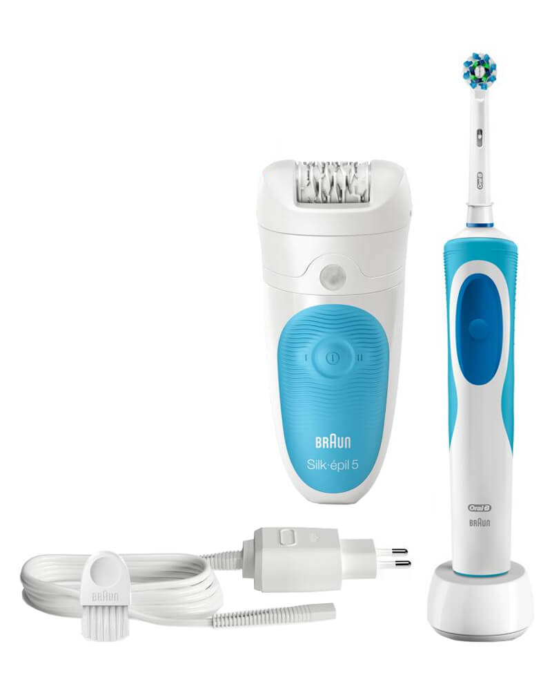 Braun Silk Epil 5 + Oral B Elektrisk Tandbørste • Se pris hos Hair Blog »